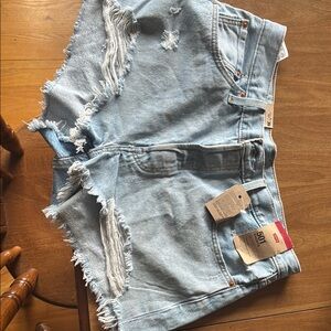 Levi's Blue Jean Shorts Distressed Cut-Off Style